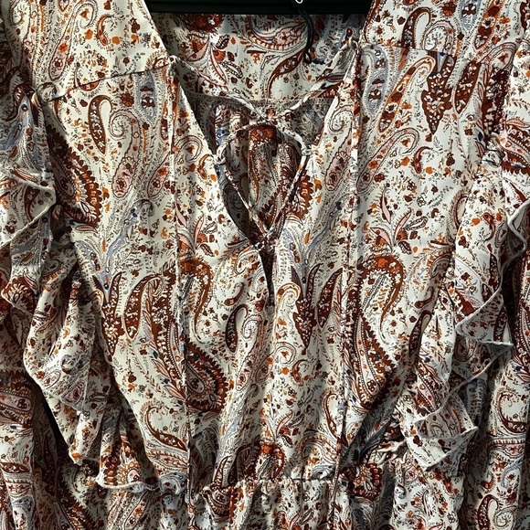 MINK pink paisley print blouse L - Picture 4 of 8